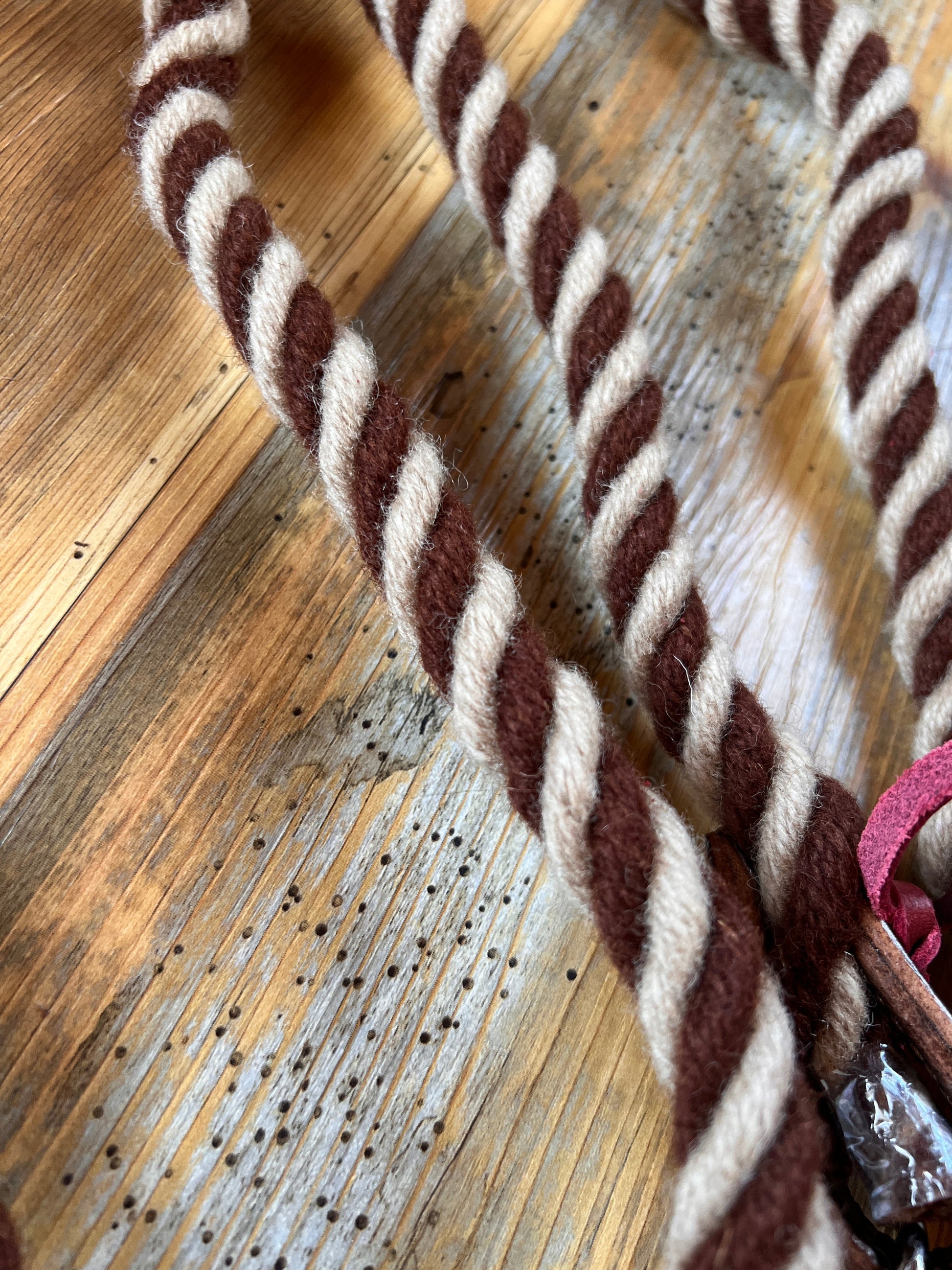 Rustic Mocha Mohair Contest Reins - 8 Ft