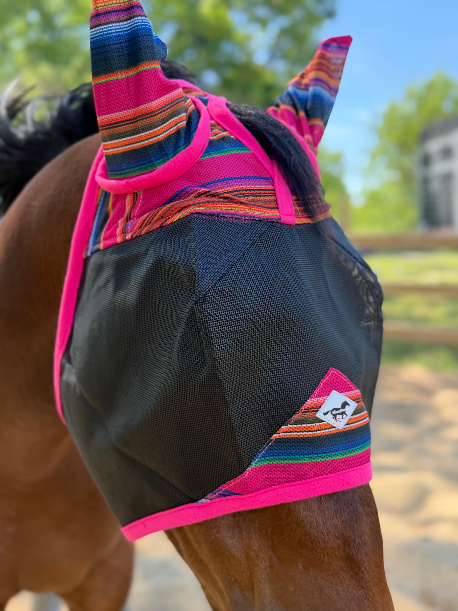 Neon Vaquero | Buzz Off Horse Size Fly Mask | WhinneyWear