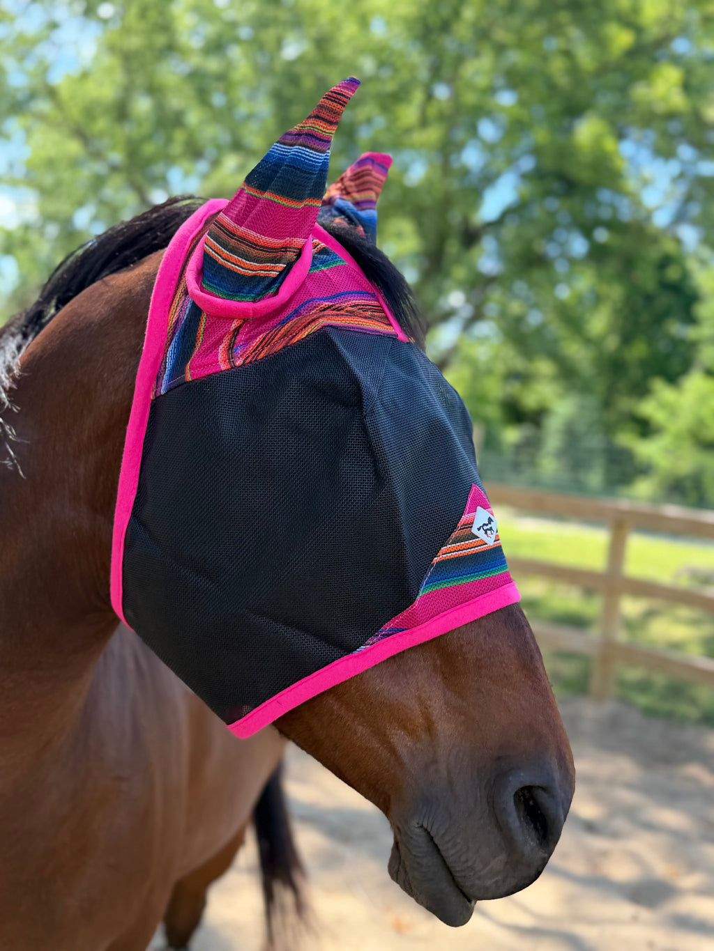 Neon Vaquero | Buzz Off Horse Size Fly Mask | WhinneyWear