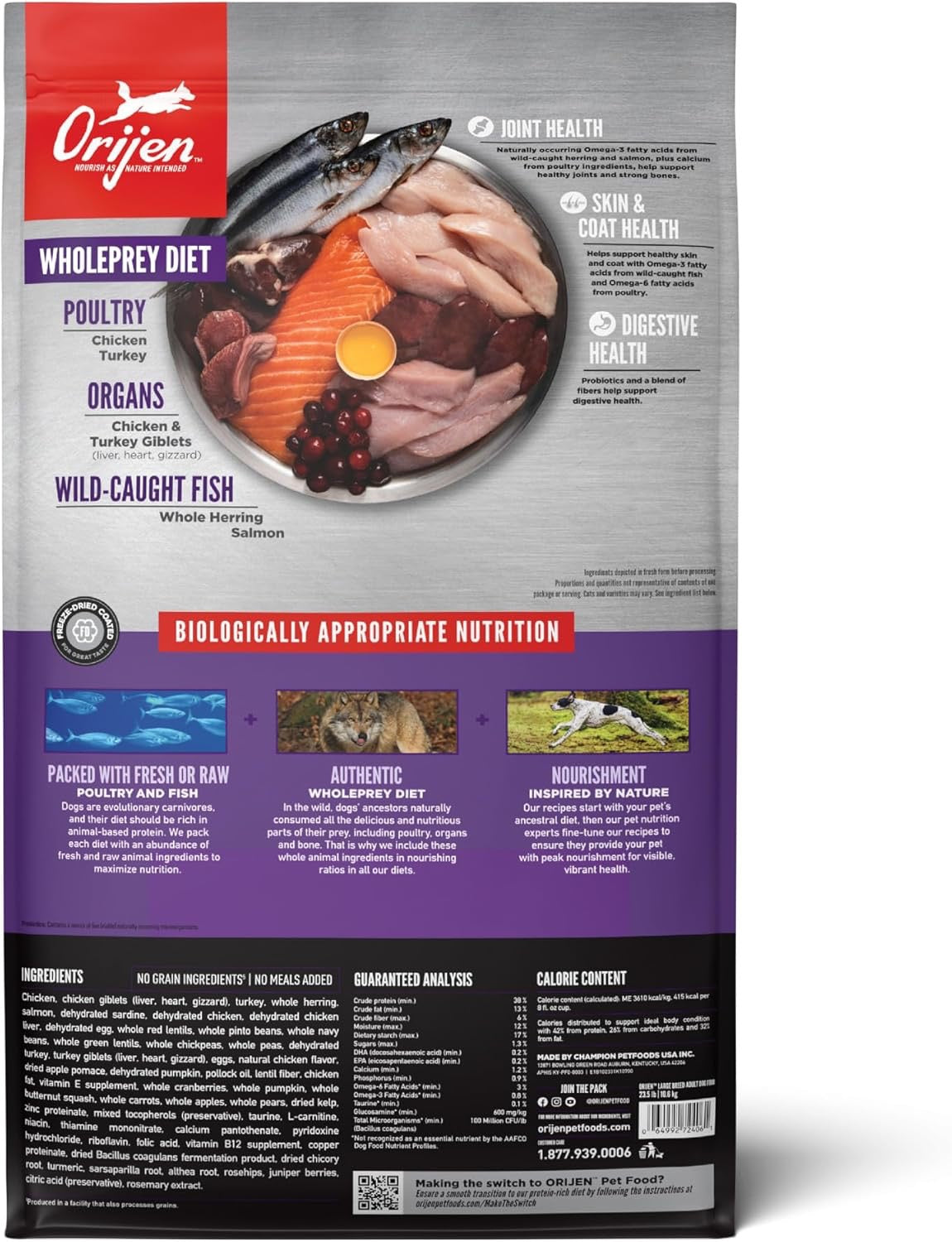 Orijen Large Breed Adult Dry Dog Food (23.5lb)