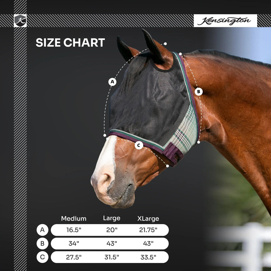UViator CatchMask Fly Mask with 90% UV Protection - Roomy Fit