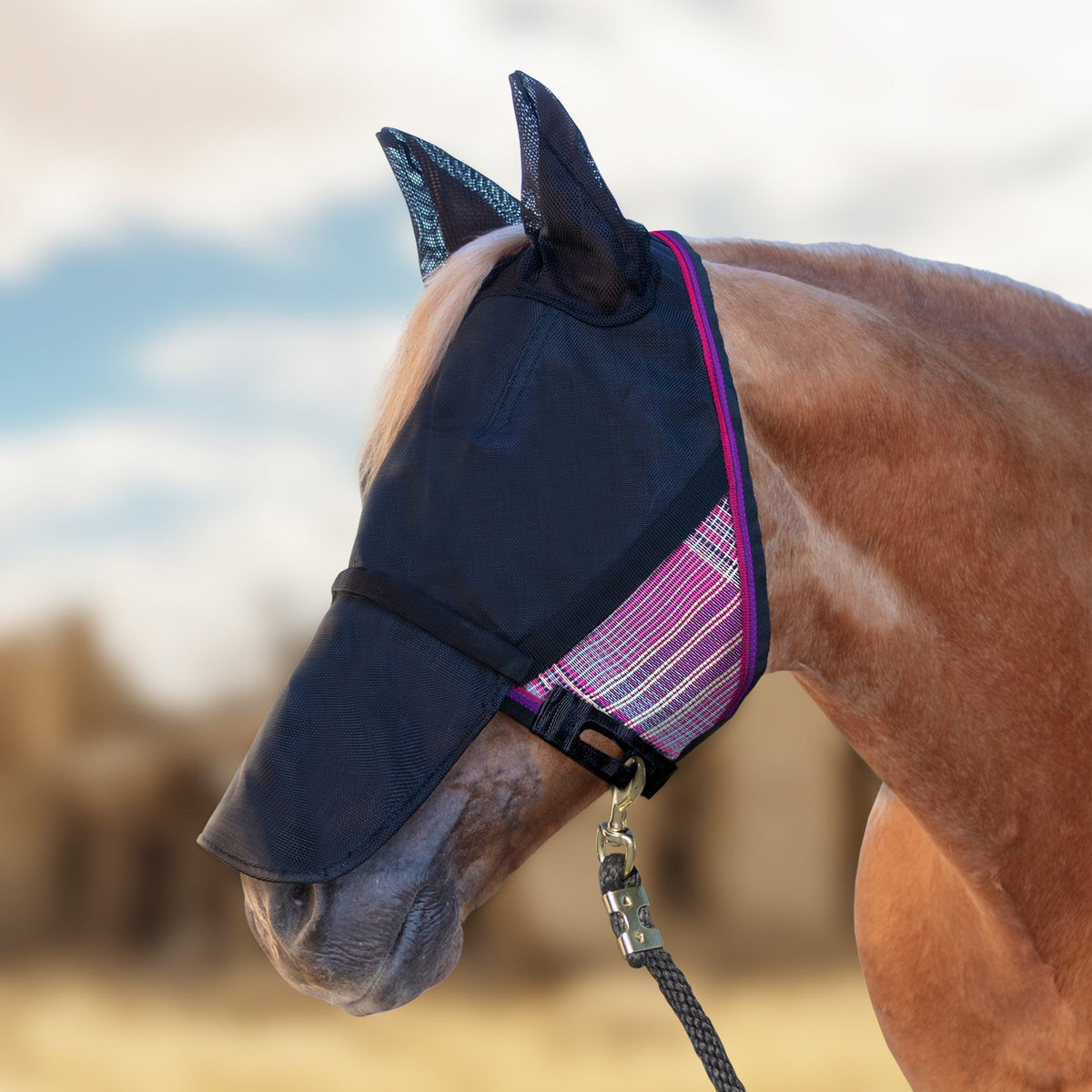 UViator CatchMask Fly Mask with Long Nose, Ears & 90% UV Protection