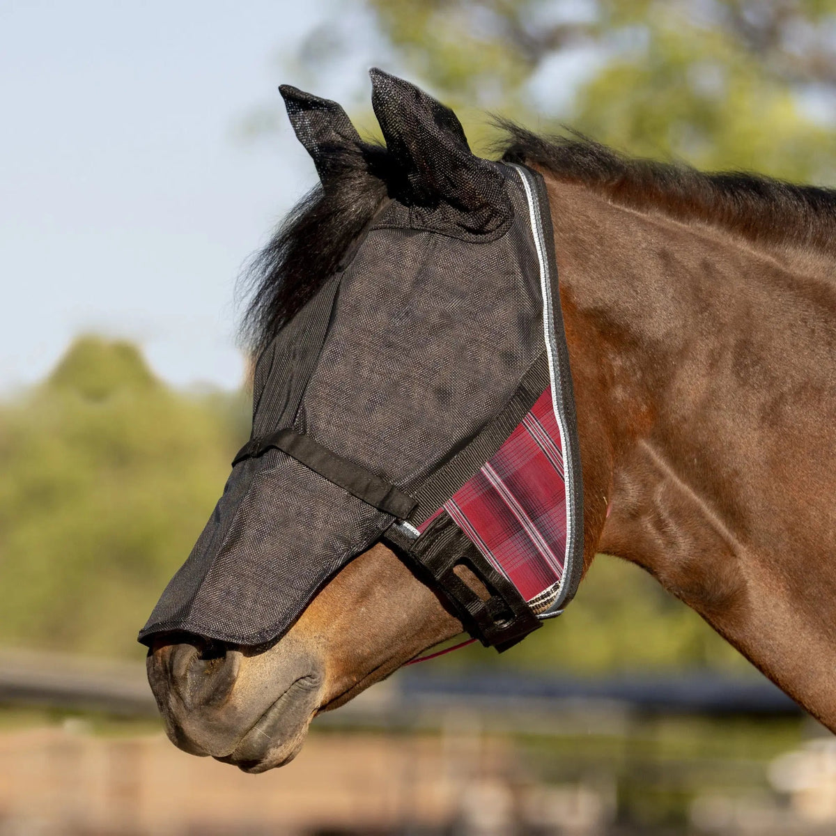 UViator CatchMask Fly Mask with Long Nose, Ears & 90% UV Protection