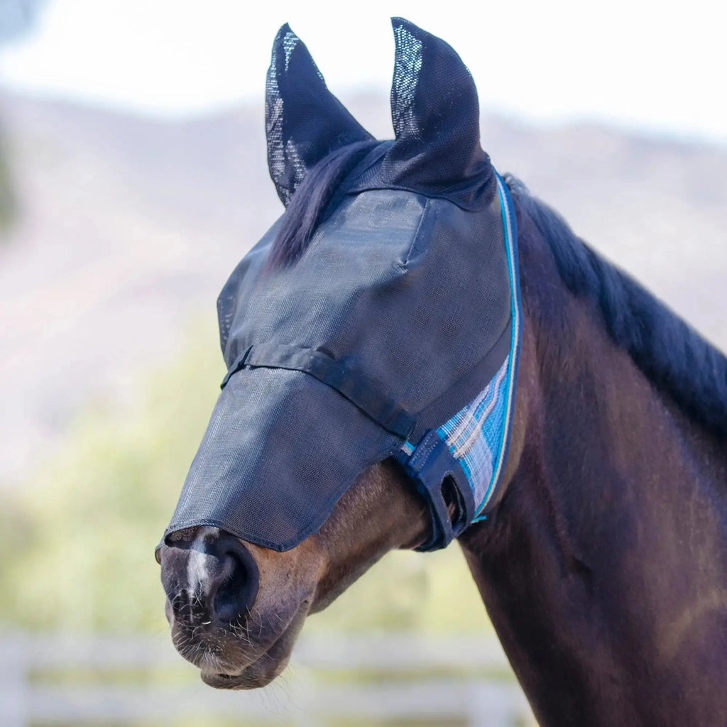 UViator CatchMask Fly Mask with Long Nose, Ears & 90% UV Protection