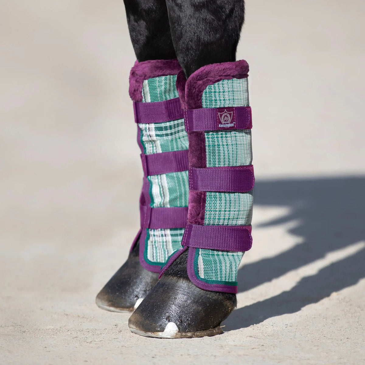 Horse Fly Boots with Fleece Trim - Set of 2 - 73% UV + Fly Protection