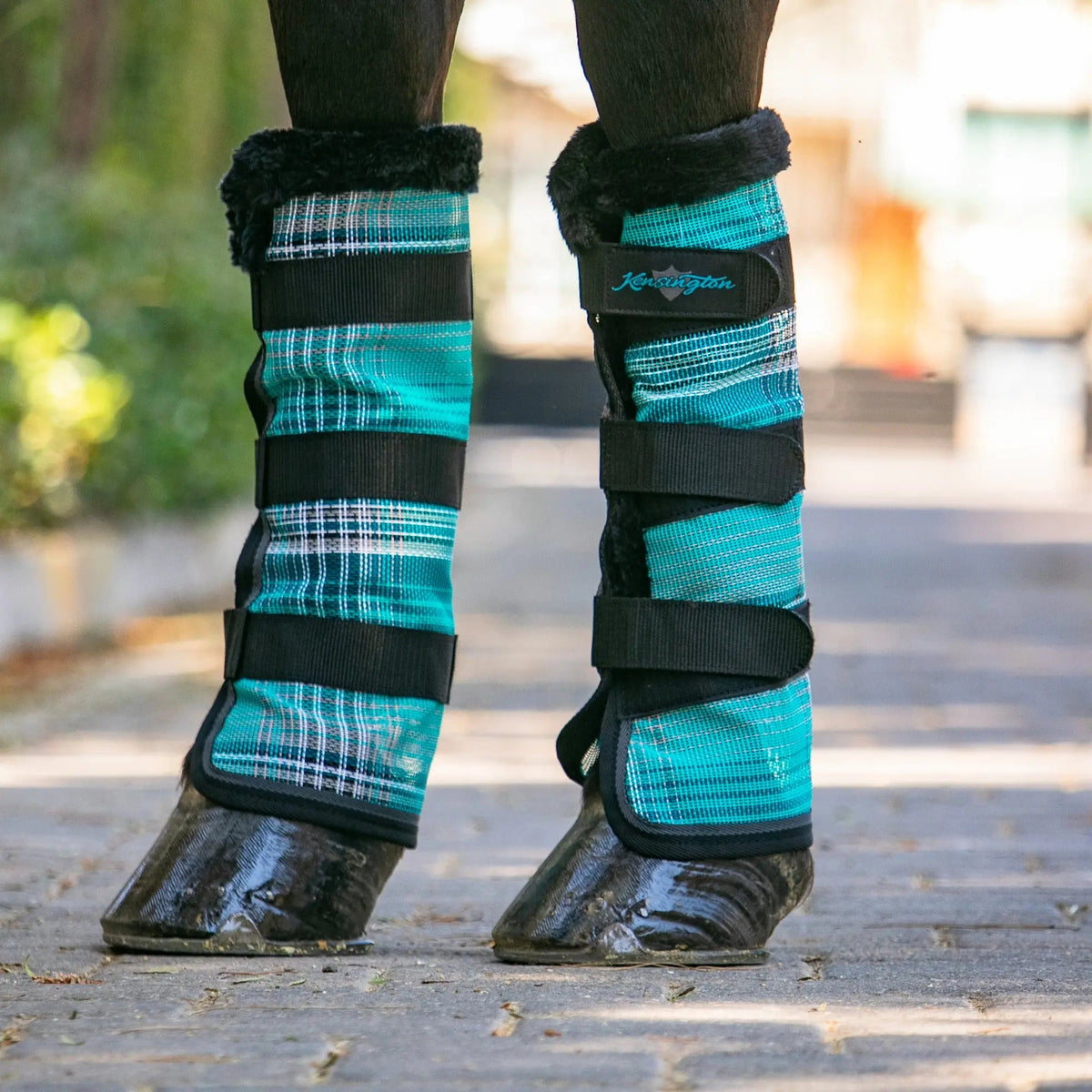Horse Fly Boots with Fleece Trim - Set of 2 - 73% UV + Fly Protection