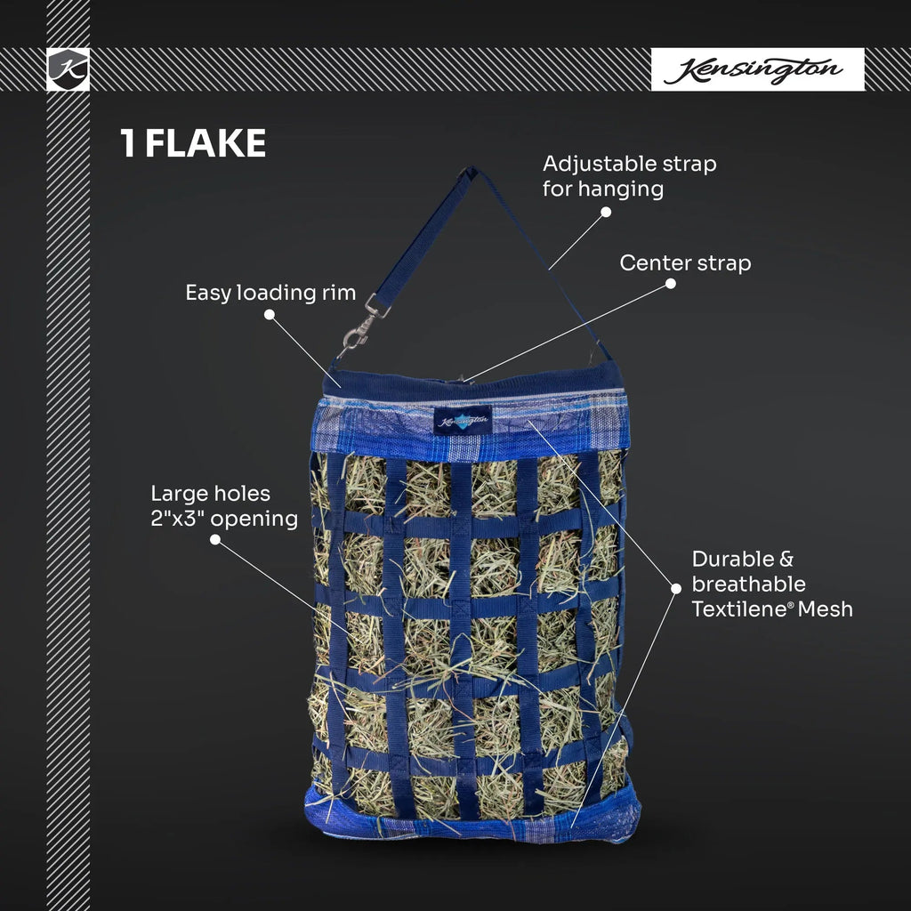 Slow Feed Hay Bag with Easy Load Rim - 1 Flake Capacity