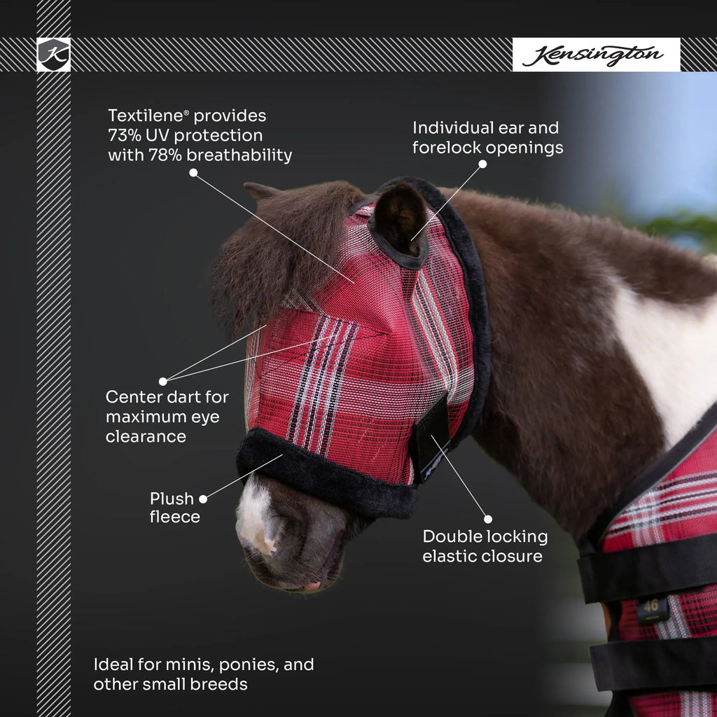 Mini Fly Mask with Fleece Trim - 73% UV Blocking