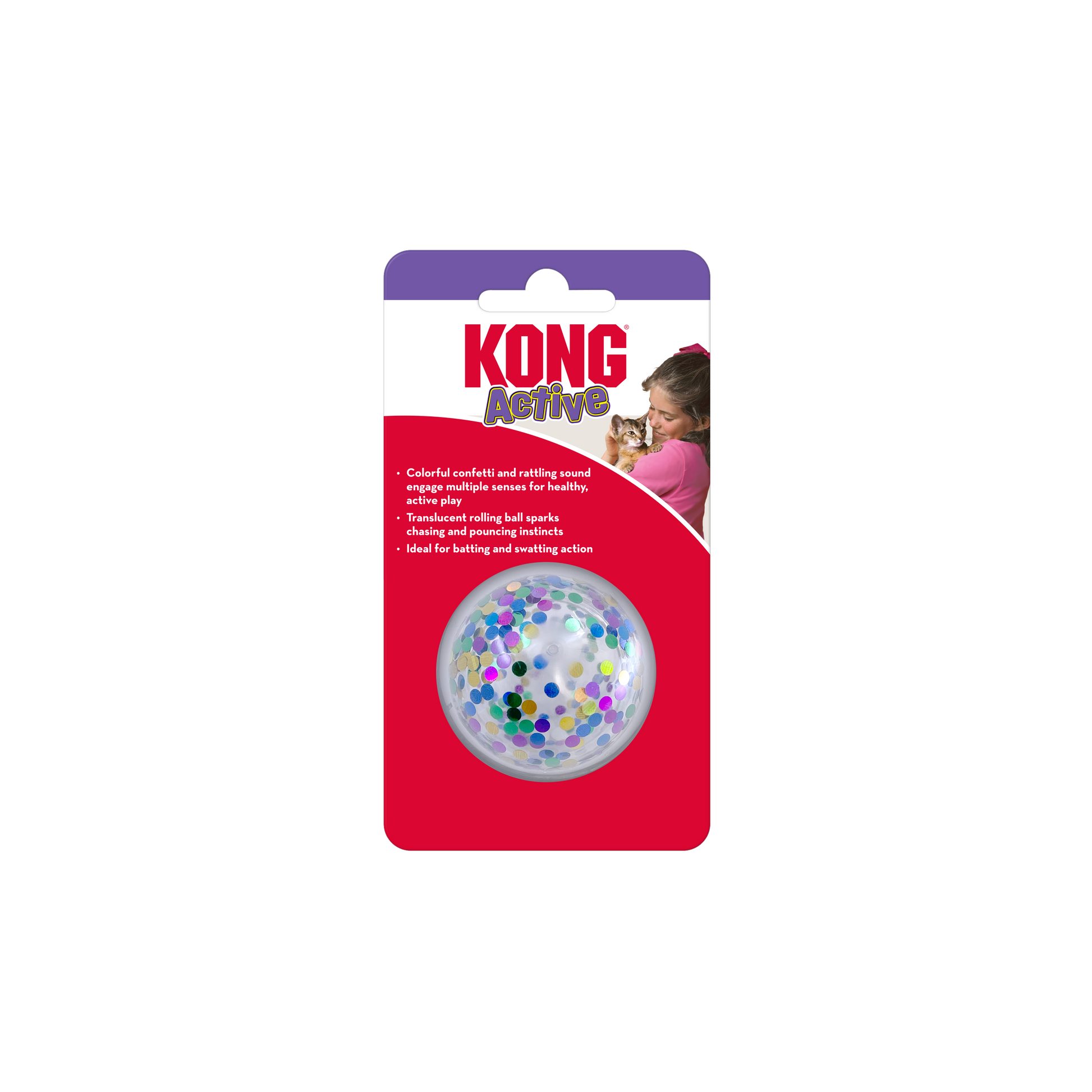Kong Cat Active Confetti Ball