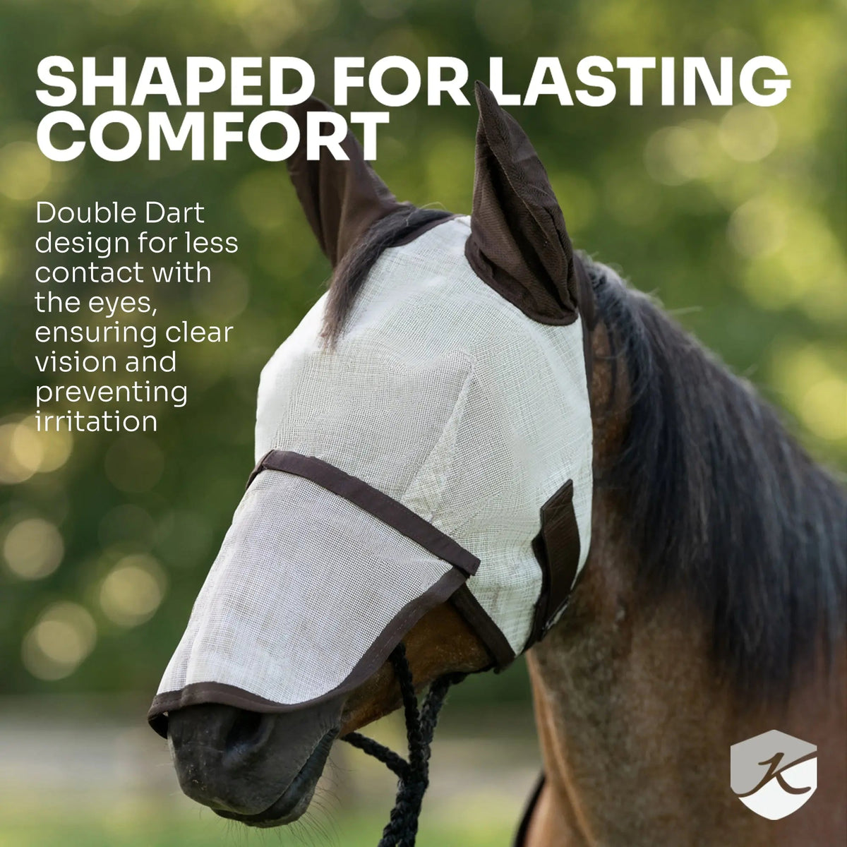 Fly Mask with 73% UV Protection - Open Top Design