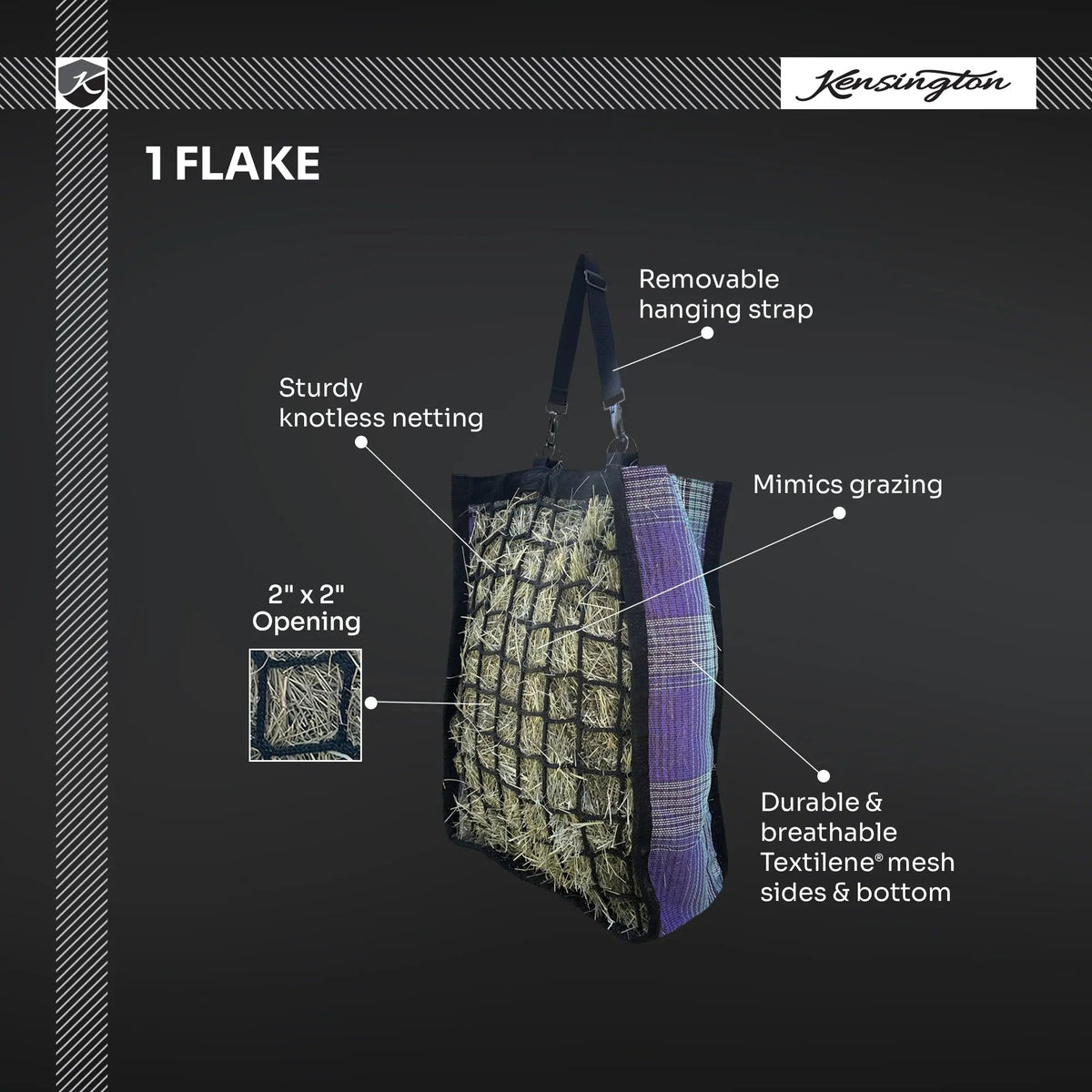 Slow Feed Hay Bag - 1 Flake Capacity