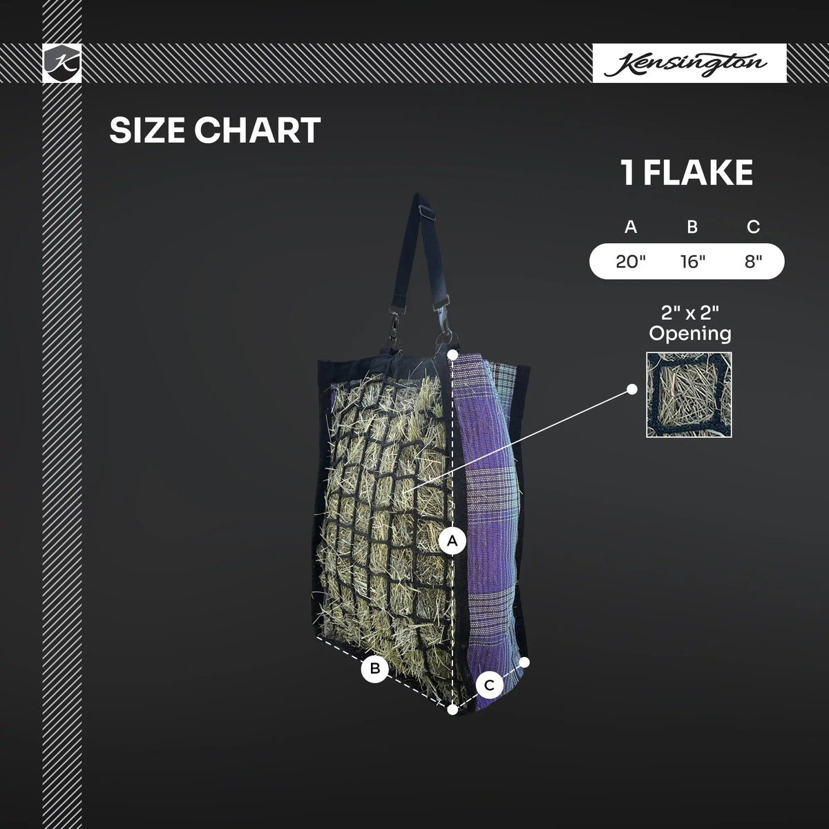 Slow Feed Hay Bag - 1 Flake Capacity