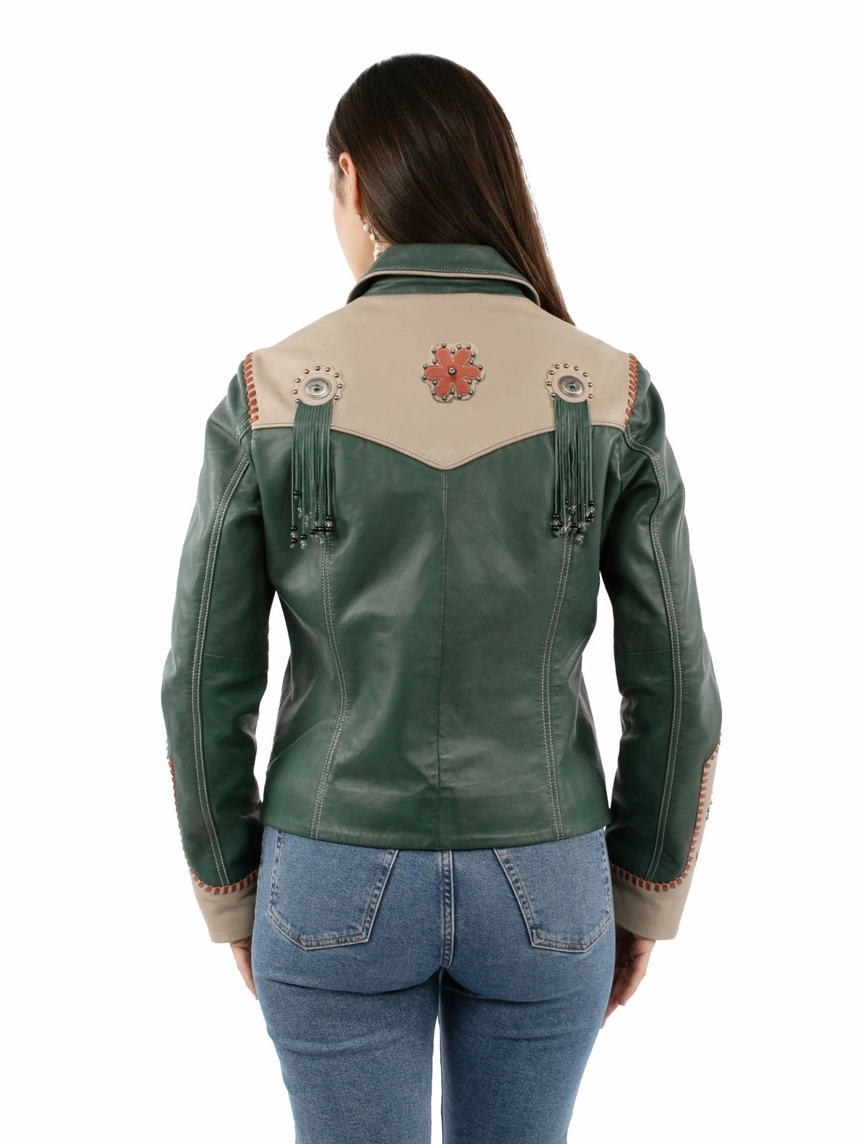 Scully Floral Yokes - Women's Leather Jacket