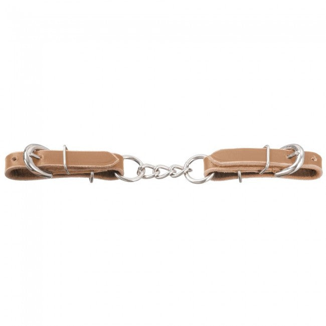 Leather 3 Link Curb Chain
