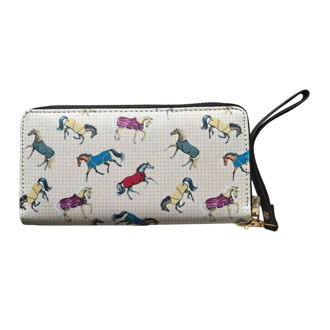 Awst Int'l Lila Horses In Blankets Clutch Wallet