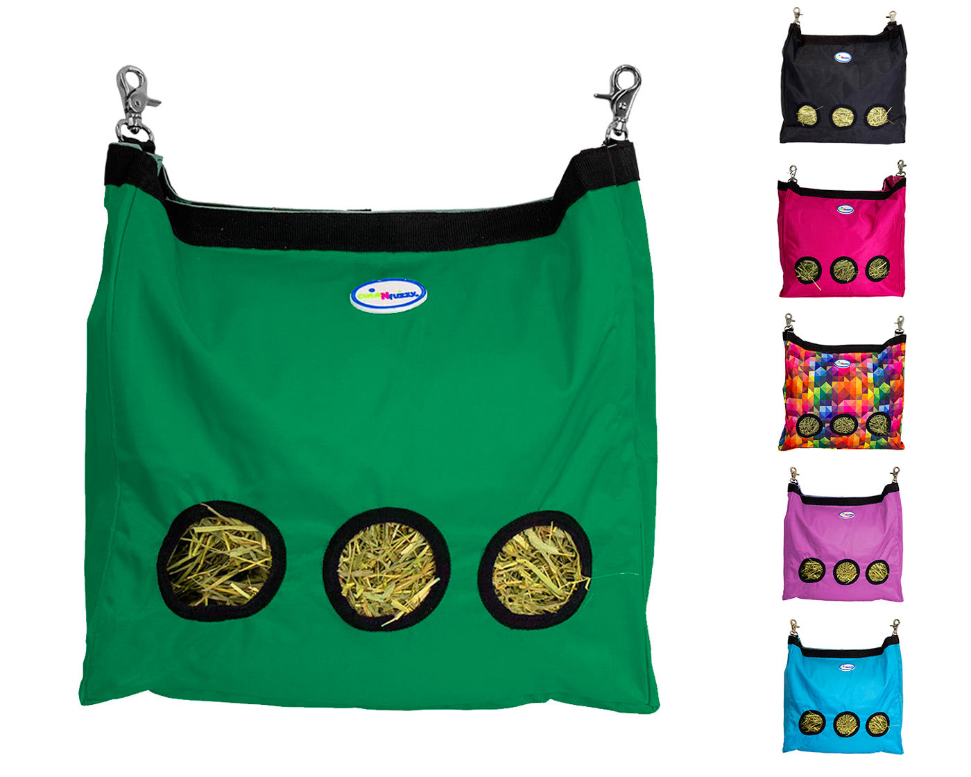 CuteNfuzzy 3-Opening Hay Bag for Rabbits, Guinea Pigs & Chinchillas – Large 15" x 15" x 5"