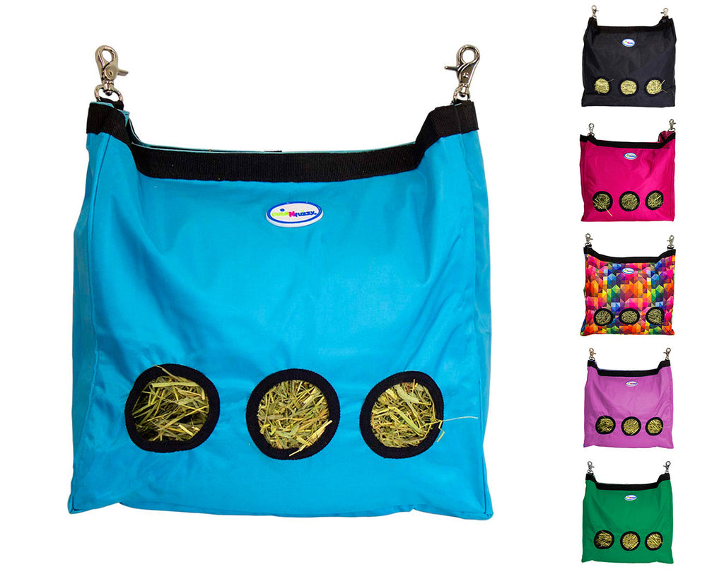 CuteNfuzzy 3-Opening Hay Bag for Rabbits, Guinea Pigs & Chinchillas – Large 15" x 15" x 5"