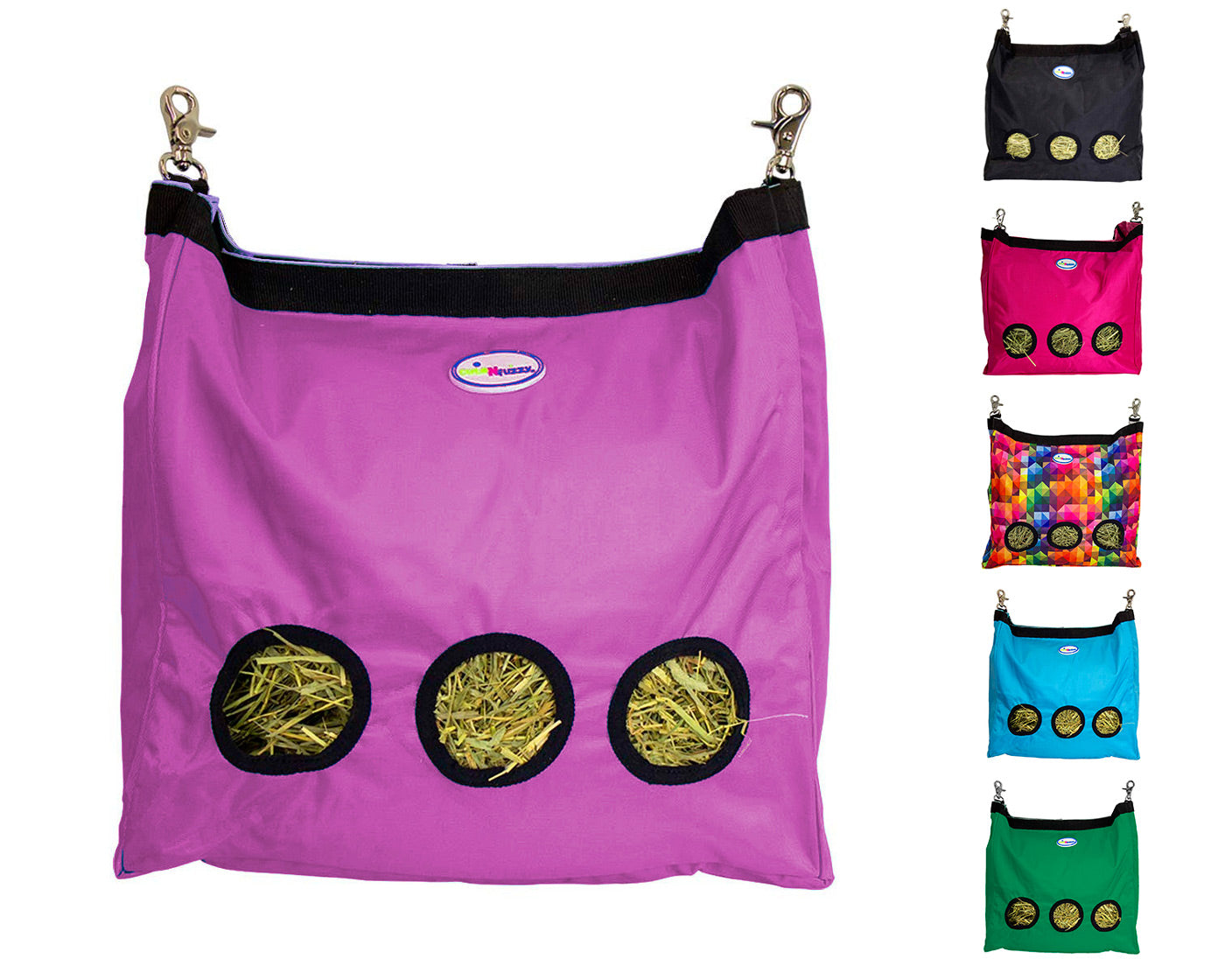 CuteNfuzzy 3-Opening Hay Bag for Rabbits, Guinea Pigs & Chinchillas – Large 15" x 15" x 5"