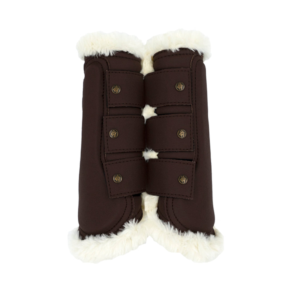 Leatherette Brushing Boots, Hickory