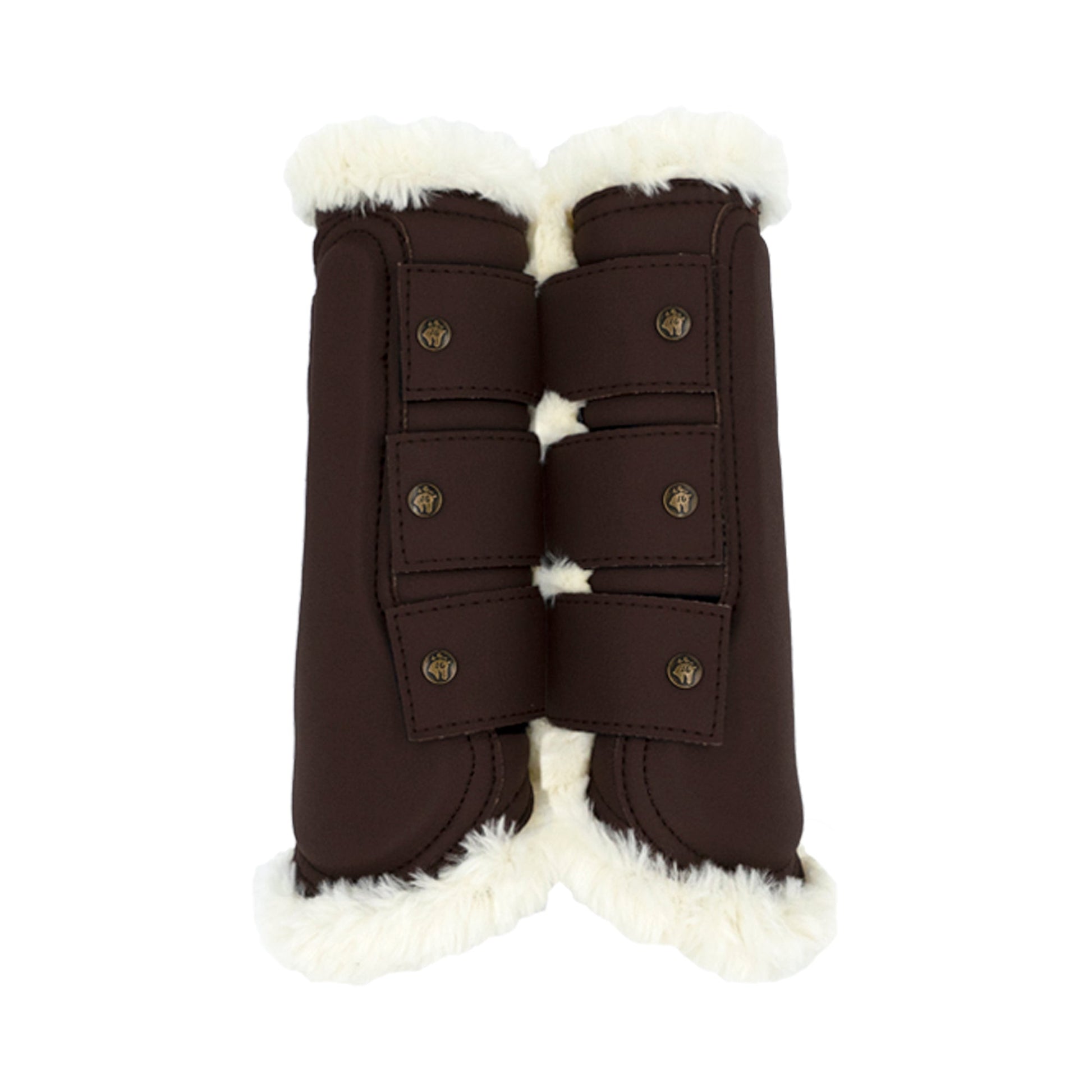 Leatherette Brushing Boots, Hickory