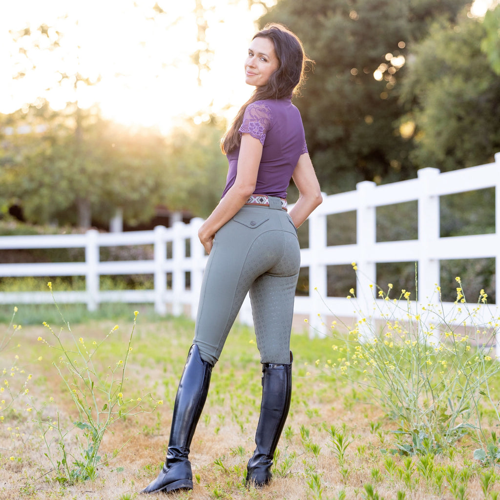 Evolution Full Seat Breeches - Sage Green