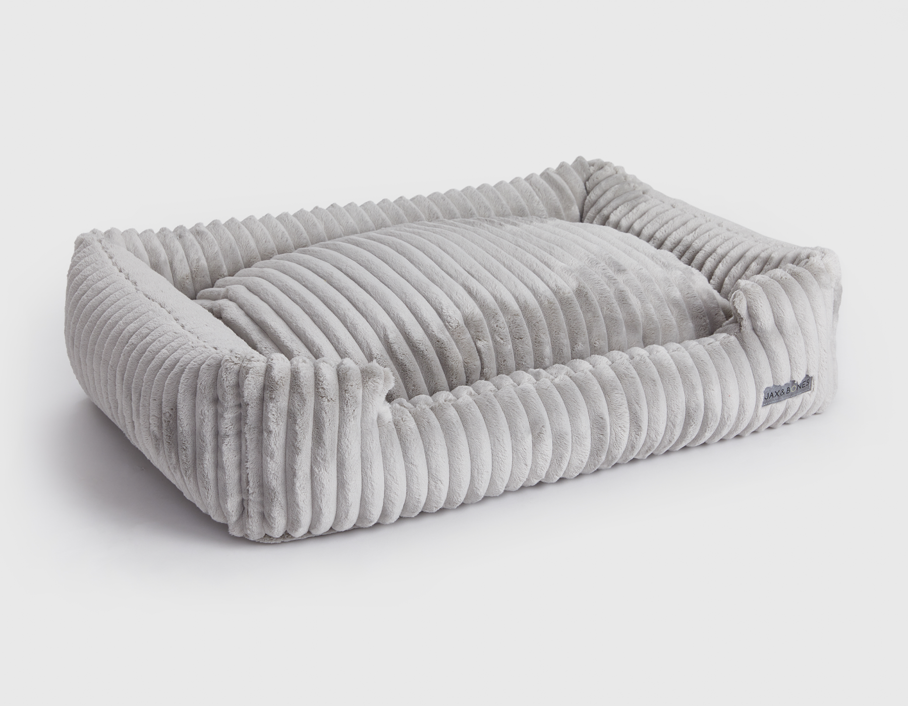 Luna Grey Corduroy Lounge Dog Bed
