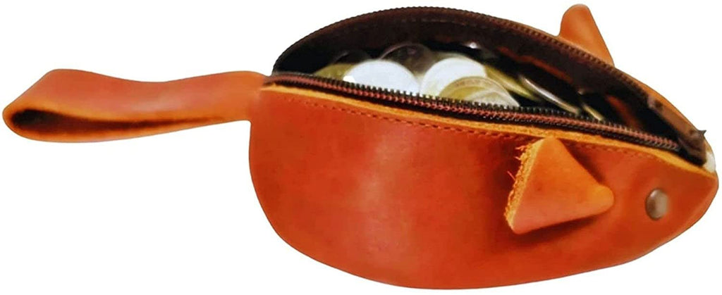 Mouse Coin Purse, Handmade Genuine Full Grain Leather with Rustic Cute Design, Perfect gift, Change Pouch Wallet