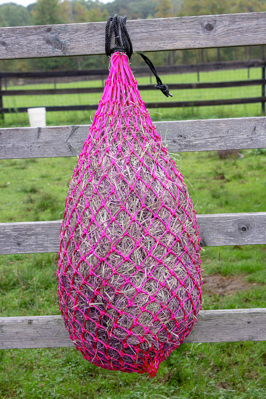 Derby Originals Ultra Slow Feed 1.5"x1.5" Hole 42" Hanging Hay Net for Horses and Livestock