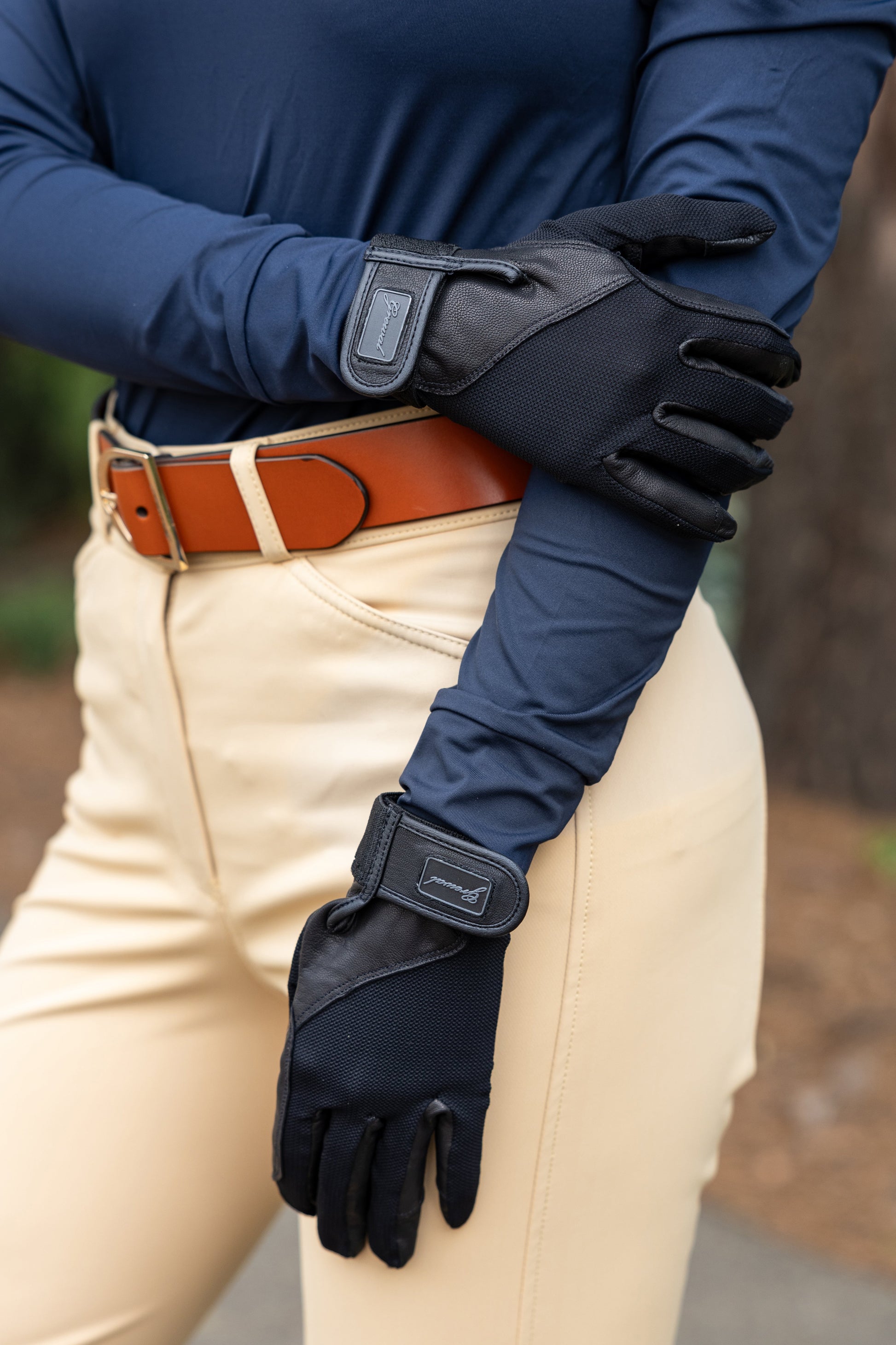 Marie Antoinette Genuine Goat Leather Riding Gloves