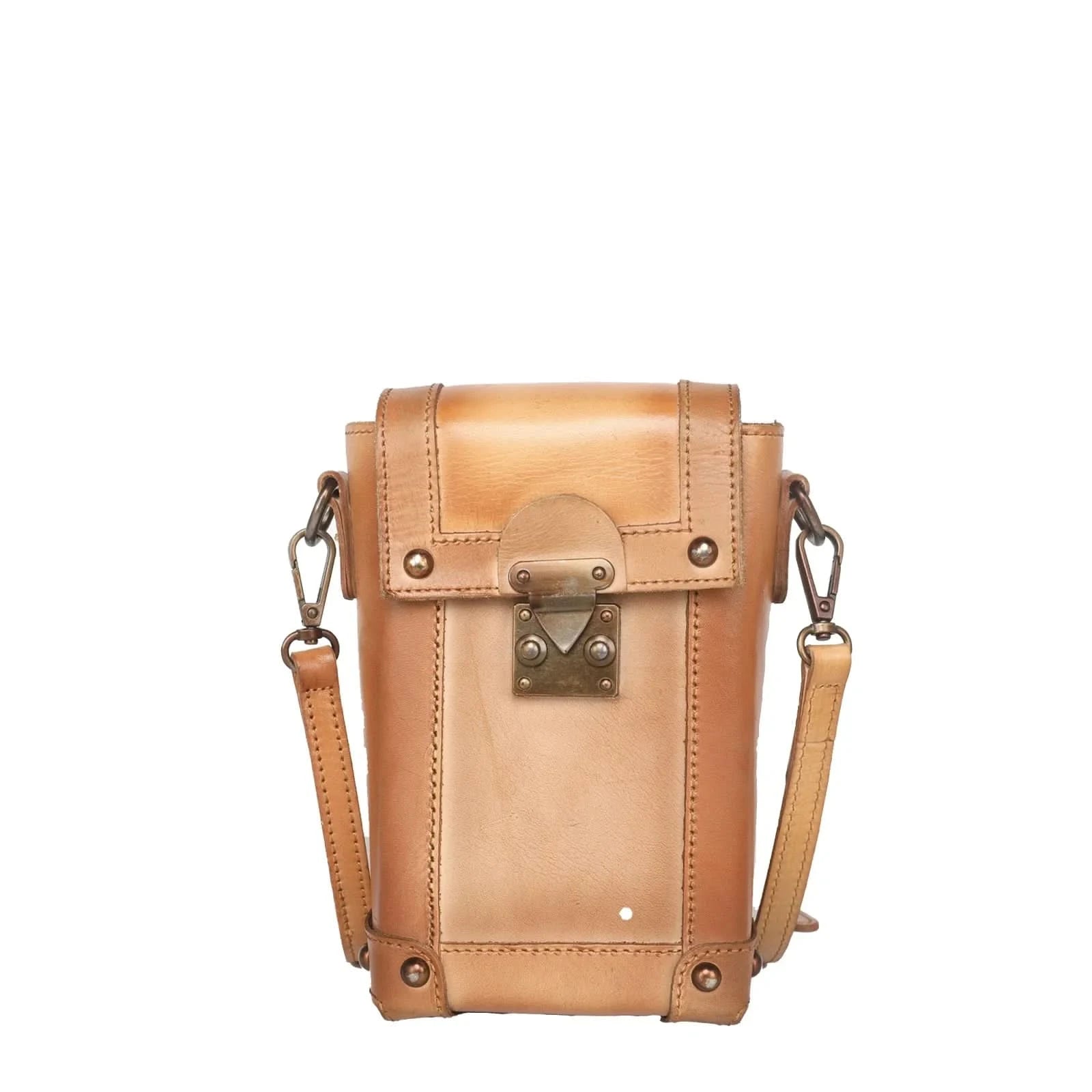 Montana West Genuine Leather Phone Case Wallet – Studded Crossbody