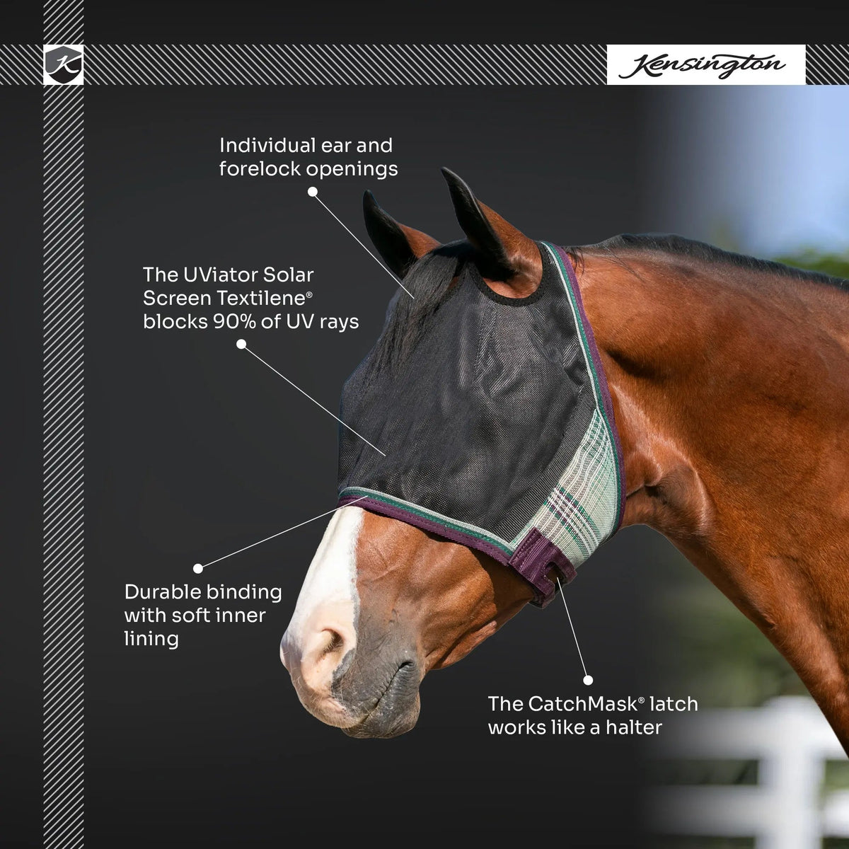 UViator CatchMask Fly Mask with 90% UV Protection