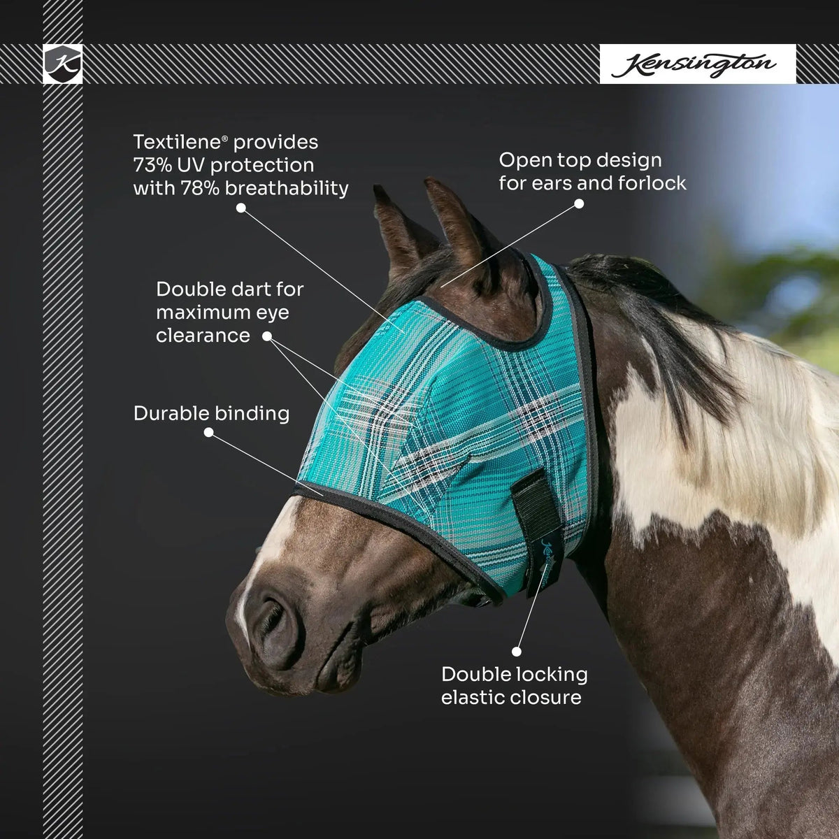 Fly Mask with 73% UV Protection - Open Top Design