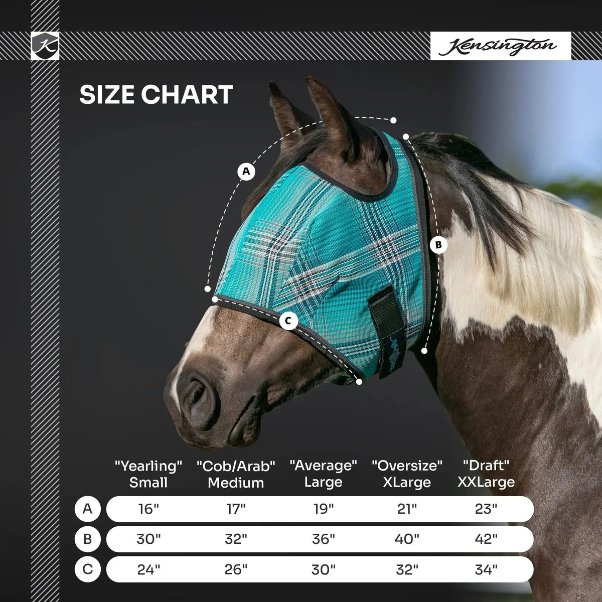 Fly Mask with 73% UV Protection - Open Top Design