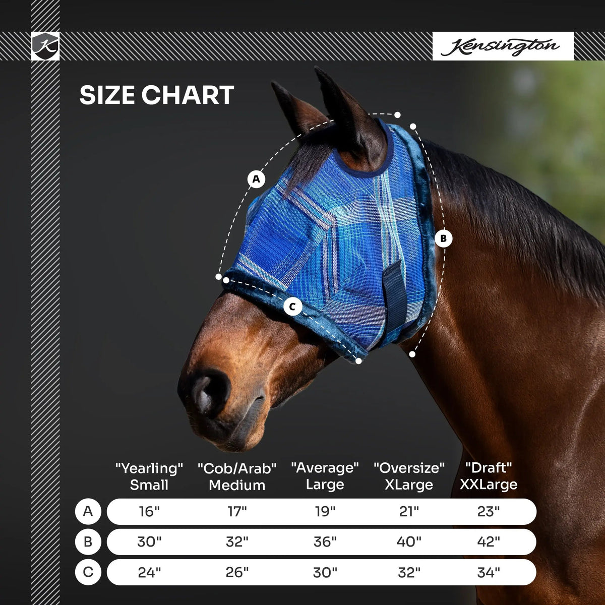 Fly Mask with Fleece Trim & 73% UV Protection