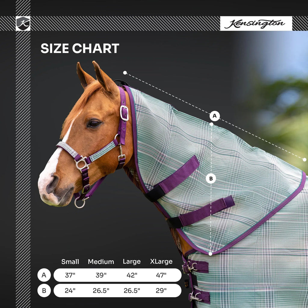 Horse Protective Neck Cover - Pairs with Fly Sheet - 73% UV Blocking