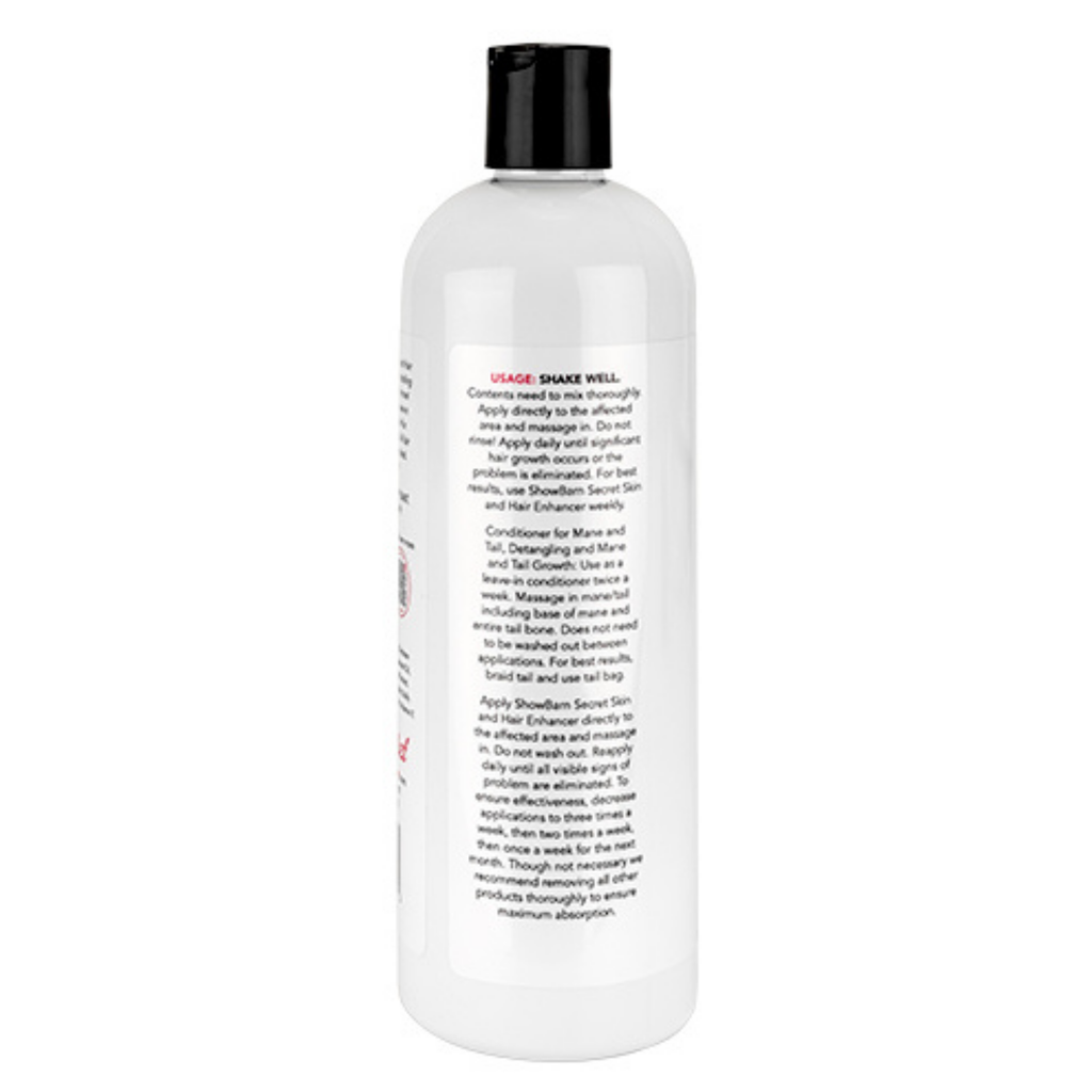 ShowBarn Secret® Skin & Hair Enhancer – Mane & Tail Growth + Rain Rot Remedy | 16oz Leave-In Conditioner for Horses