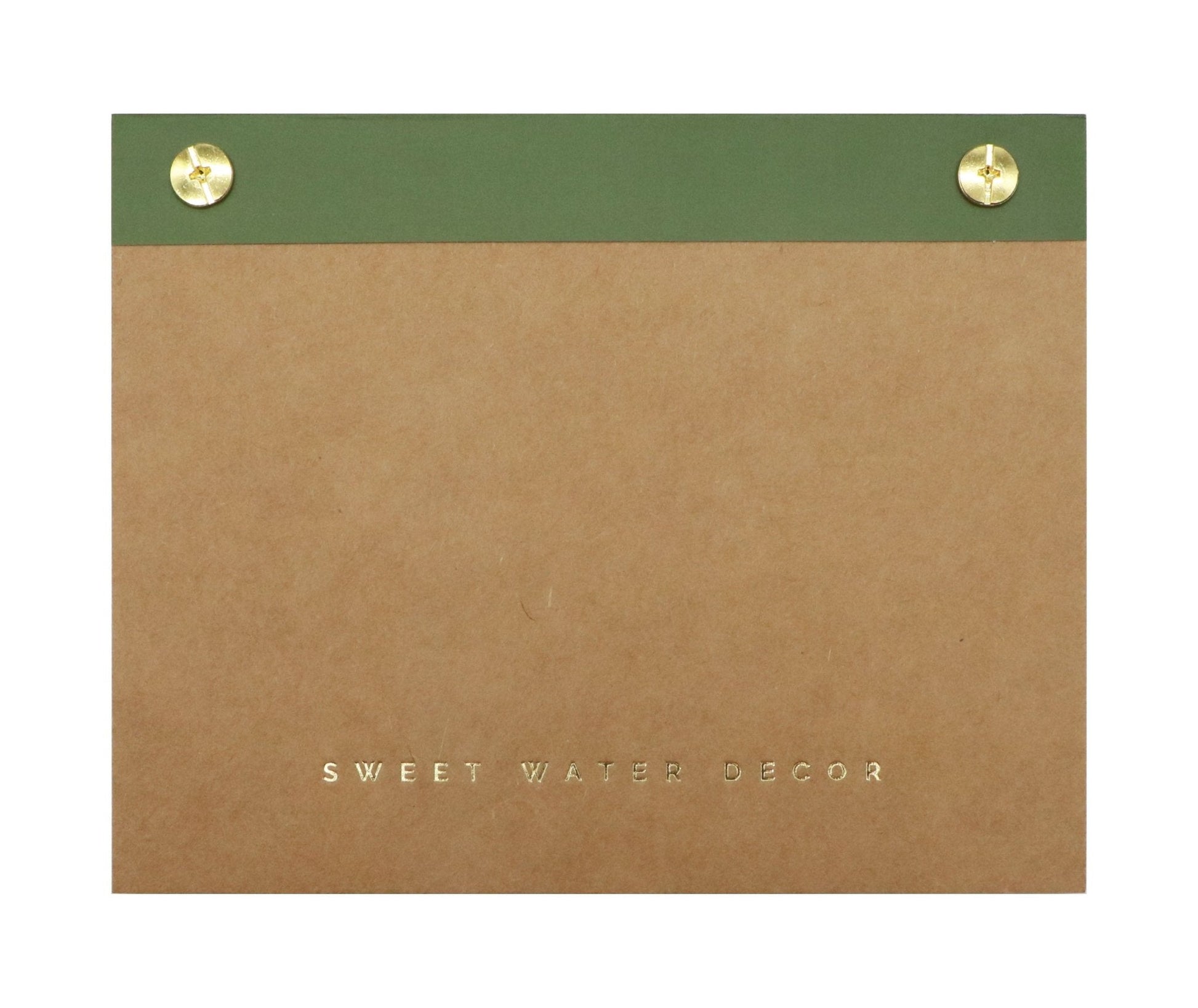 Small Green Gold Rivet Basic Notepad
