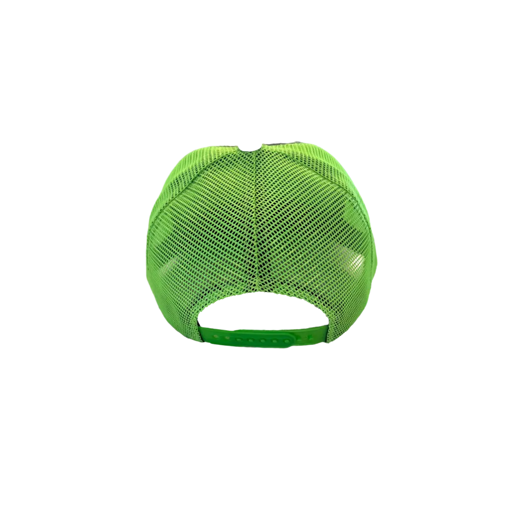 Neon Spur Emblem Lime and Gray Trucker Hat