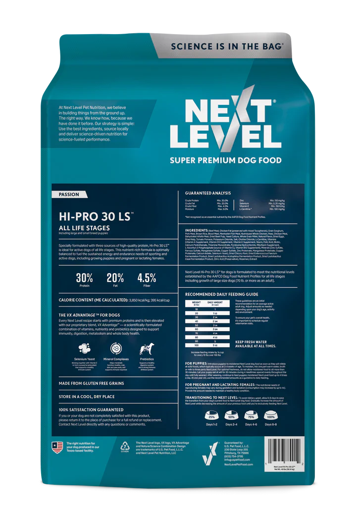 Next Level - Super Premium Dog Food - HI-PRO 30 LS™