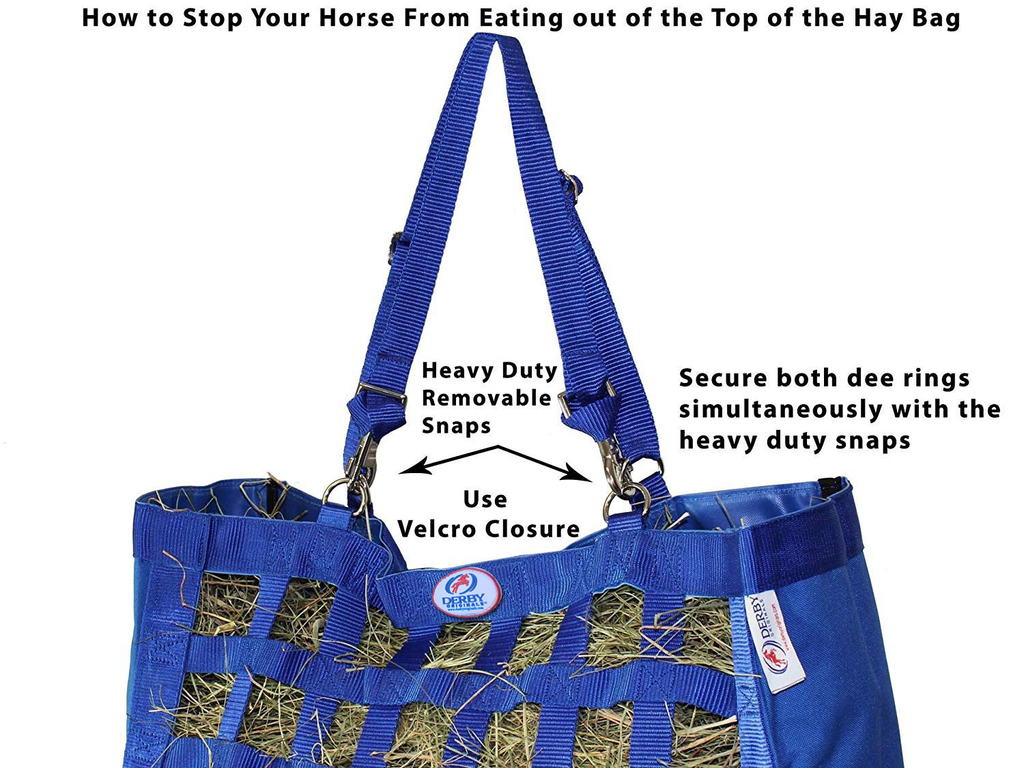 Superior Slow Feeder Hay Bag – 1.75" Square Openings – Restricted Slow Feeding – 6-Month Warranty | Super Tough Bottom