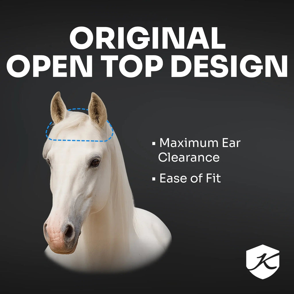 Fly Mask with Nose & 73% UV Protection - Open Top Design