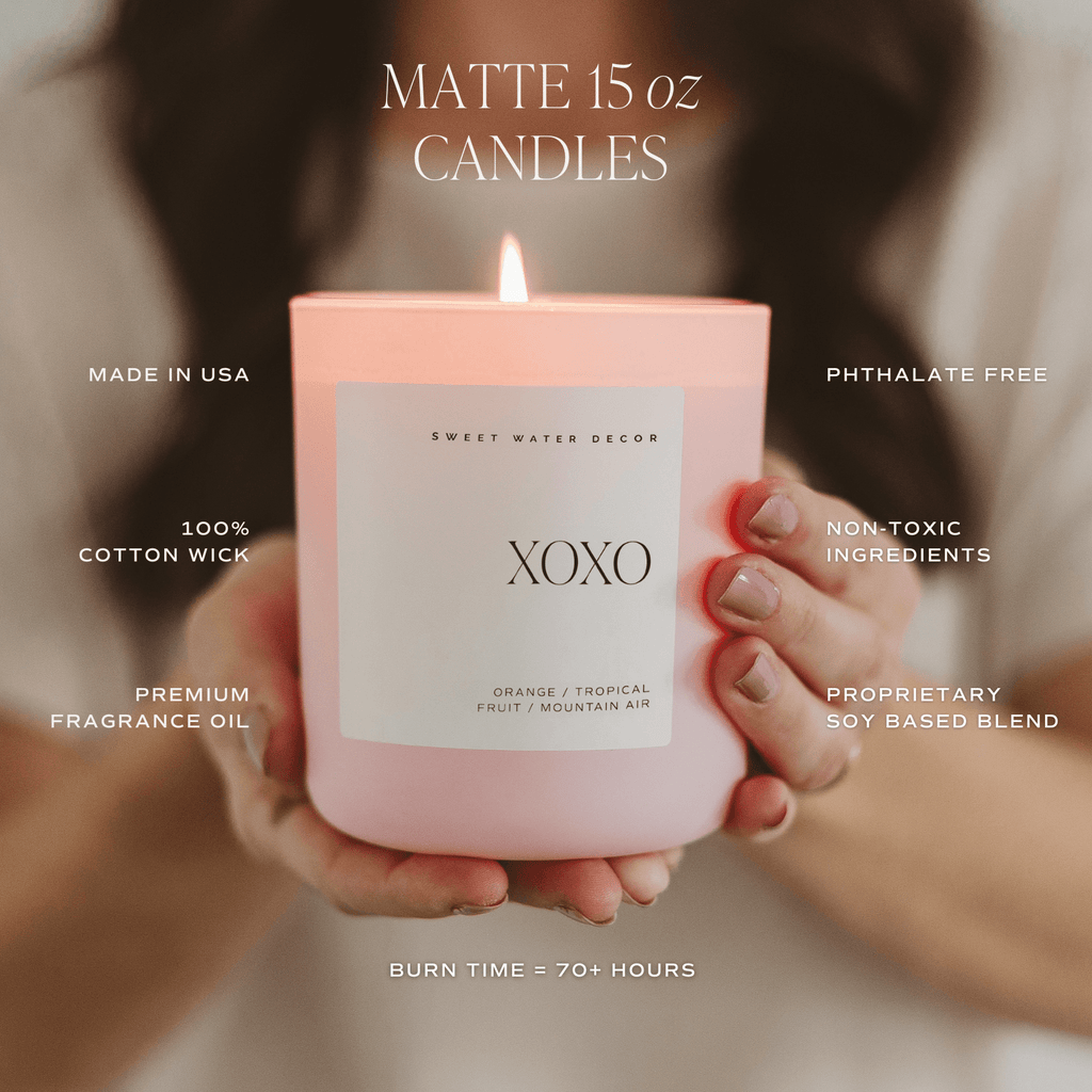 Happy Birthday Soy Candle - Pink Matte Jar - 15 oz (Vanilla Buttercream)