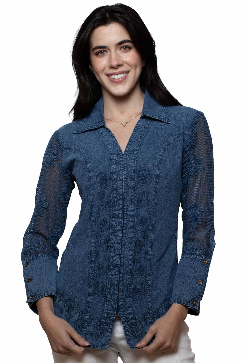 Scully Floral Front - Women's Western Blouse