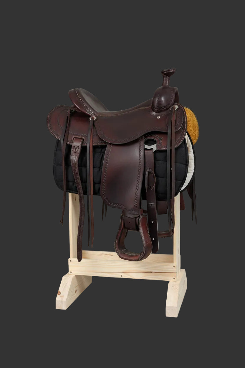 Wooden Saddle Stand / Fits English or Western Saddle/natural finish