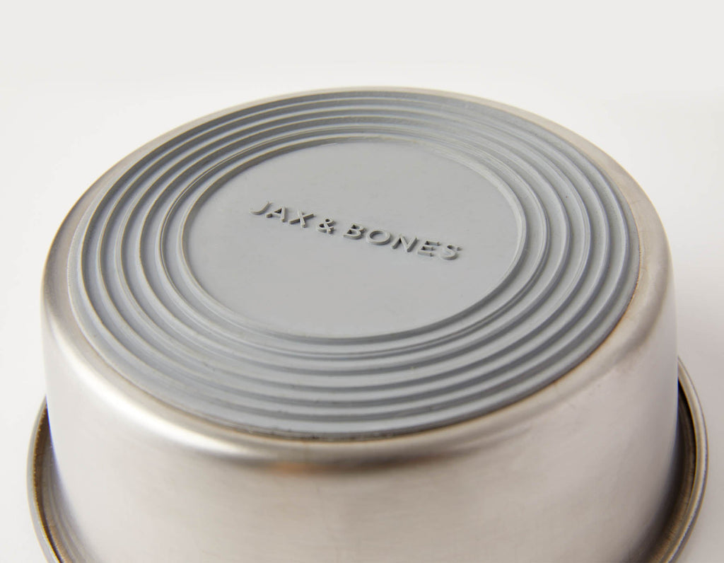 Slow Feeder Dog Bowl Blue - Anti Slip Stainless Steel