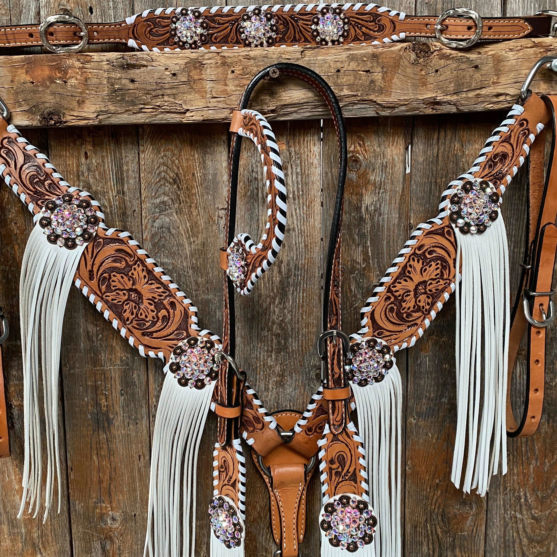 Whipstitch AB Browband/One Ear Tack Set with Wither Strap  #BBBC458