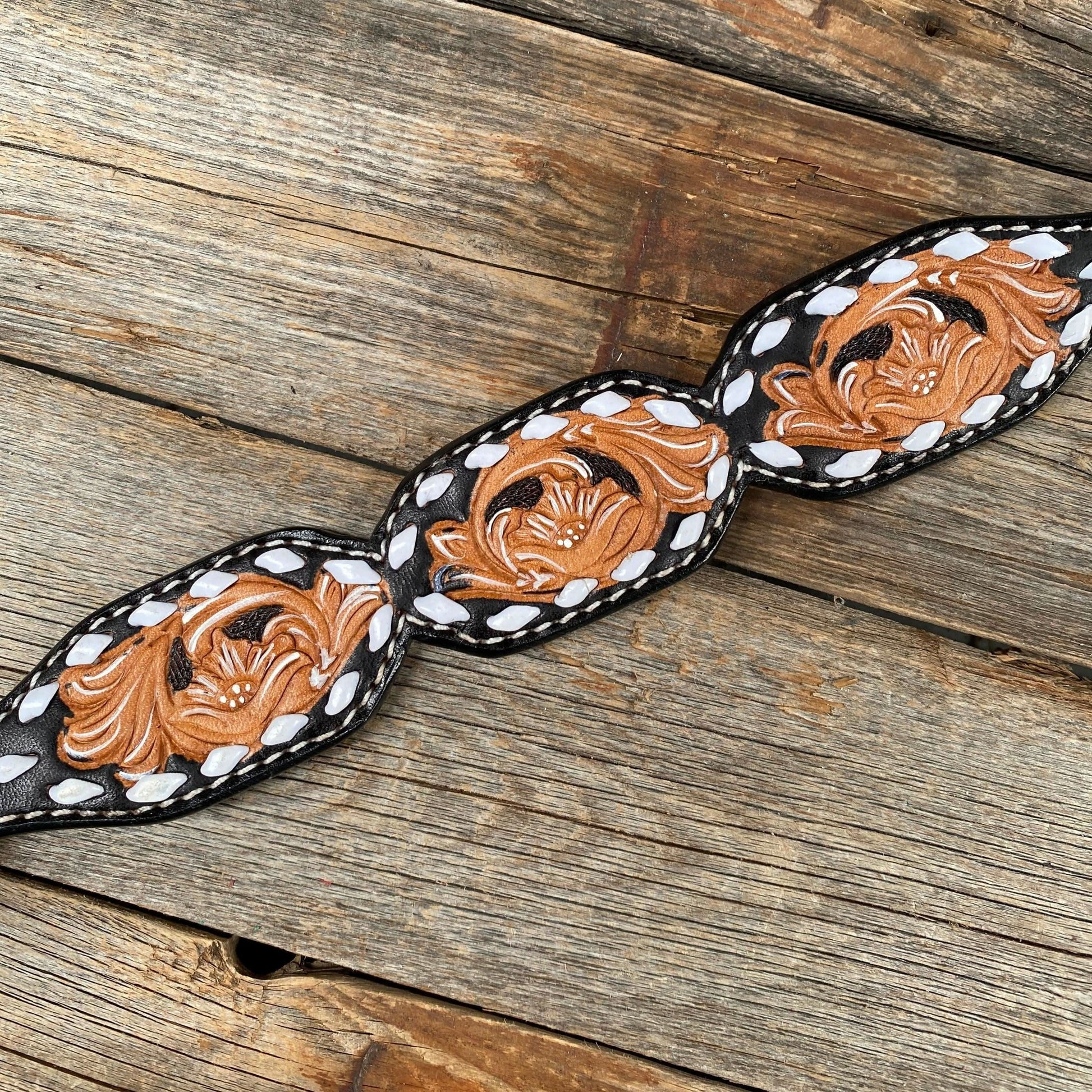 Light Oil Buckstitch Wither Strap #WSCL