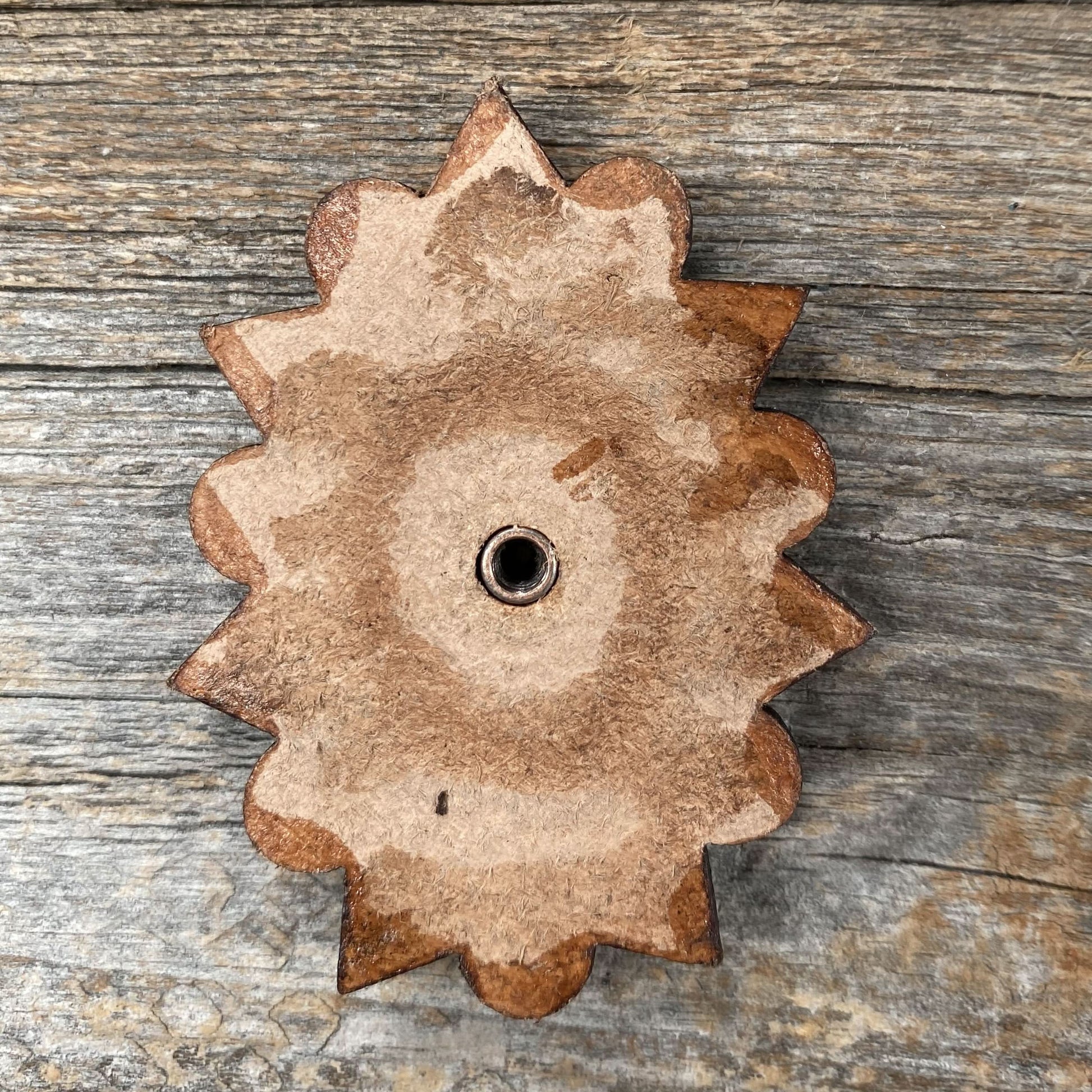 Turquoise Cabochon Stone - Leather Rosette Options -