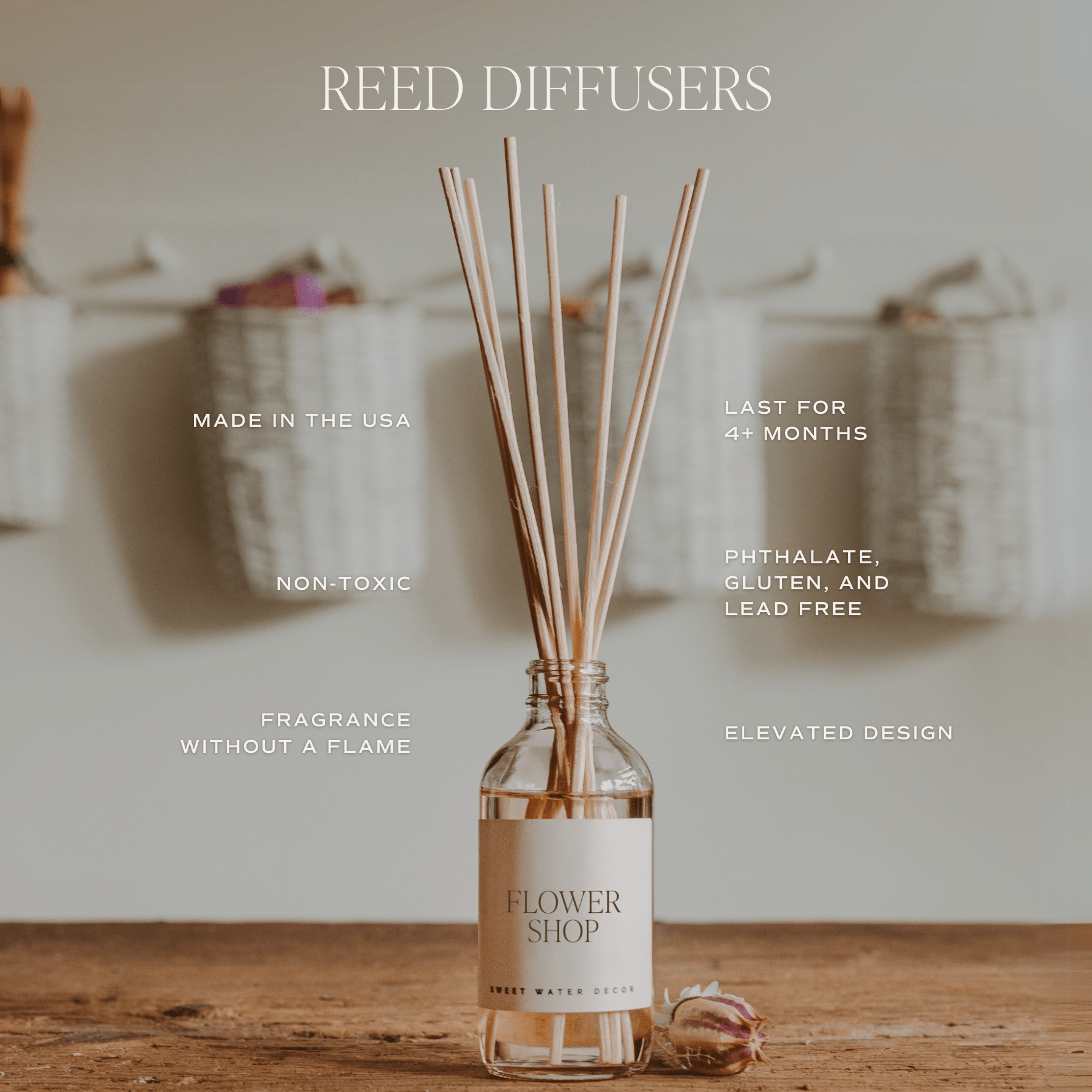 Wildflowers and Salt Clear Reed Diffuser