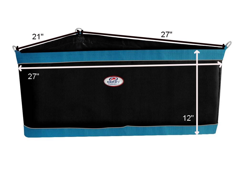 Derby Originals 1200D Horse Corner Hay and Grain Feeder Patented with Reinforced Mesh Bottom For Trailers And Stalls With Reflective Trim